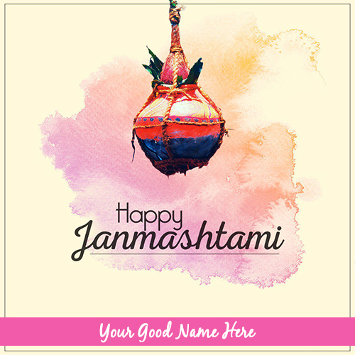 Write name on janmashtami dahi handi images | pictures | photos and pics 2025